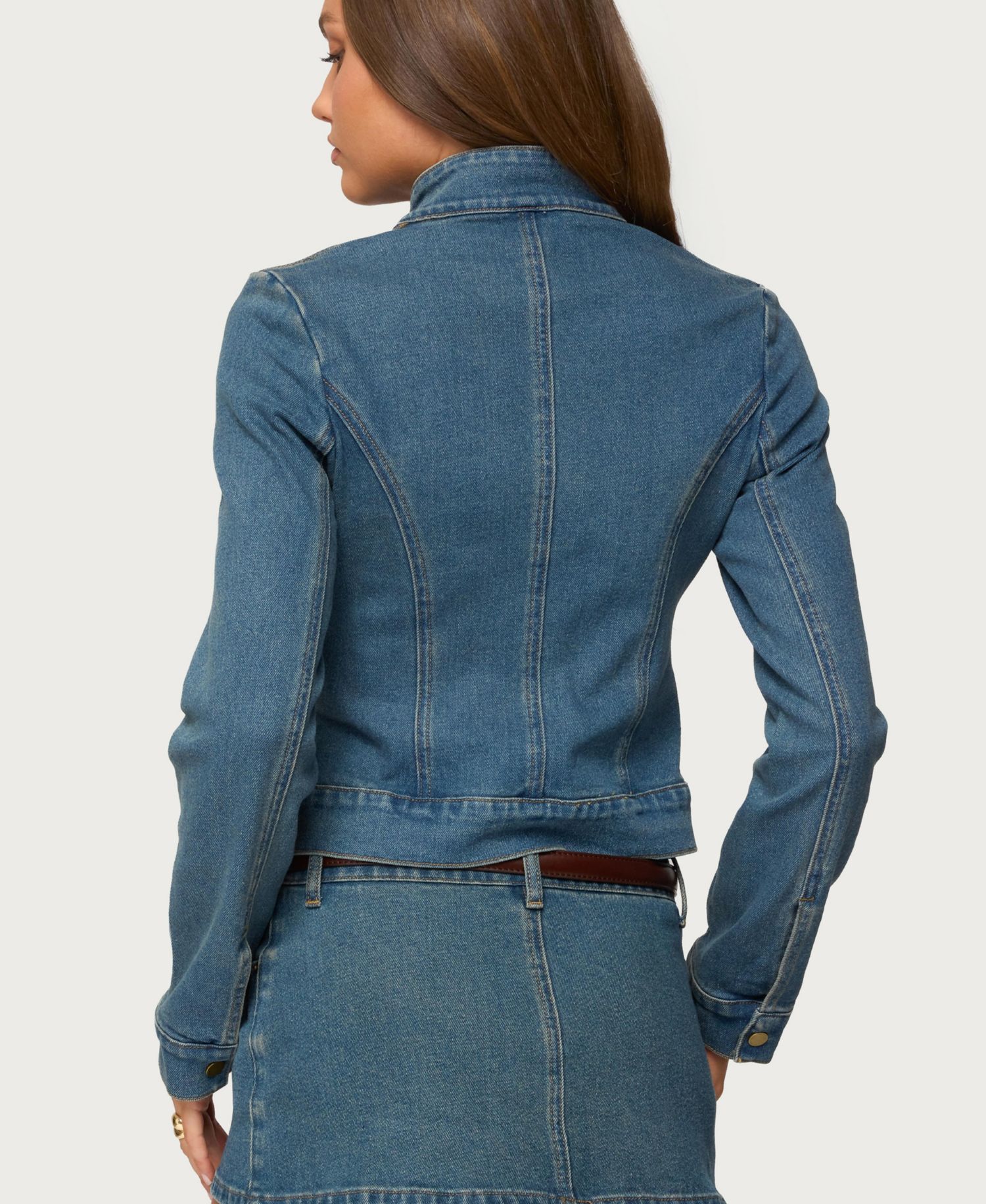 Women's Josiee Stretchy Denim Moto Jacket