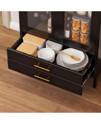 Stylish Metal Arched Bookshelf Cabinet for Home Office and Living Room