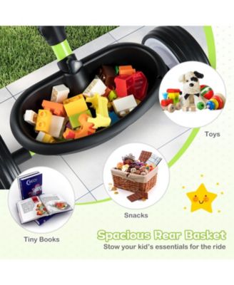 Toddler Tricycle with 3-Position Seat and Storage Basket for Kids