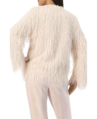 Women's Fringe Coat with Snap Closures