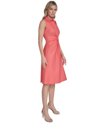 Women's Twist-Front Sleeveless Dress