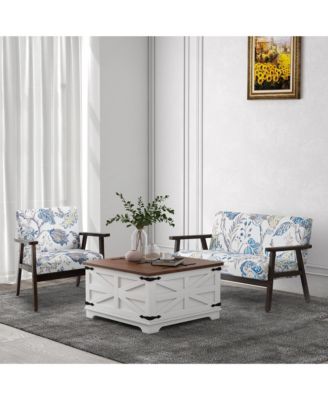 Table with Flip Top Hidden Storage, Square Center Table