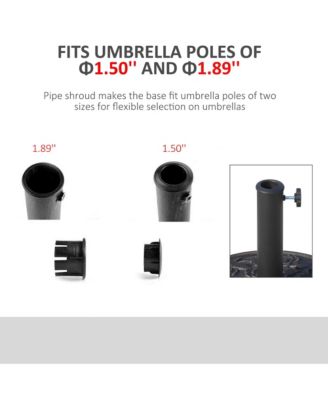 20 lbs Round Decorative Resin Rose Umbrella Pole Holder w/ Finish