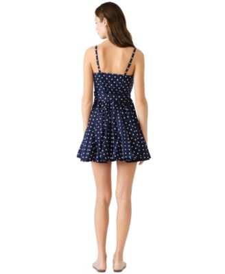 BB Dakota Women's Dasia Square Neck Polka-Dot Dress