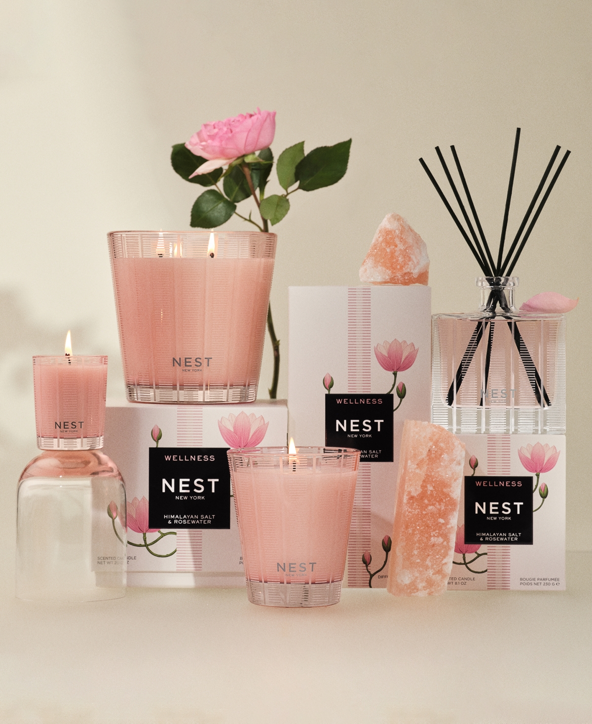 Nest New York Rosewater and Geranium 3-Wick Candle, 21.1 oz.