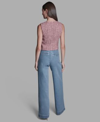 Women's Square Neck Double Breasted Vest