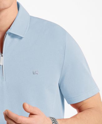 Men's Sleek Regular-Fit 1/4-Zip Piqu&eacute; Polo Shirt