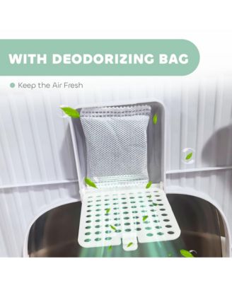 Cat Litter Box, Cove Kitty Litter Box with Lid, Scoop,