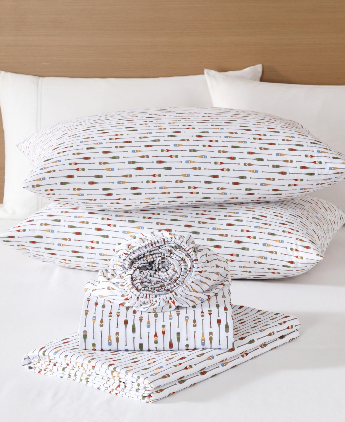 Eddie Bauer Canoe Lake Paddle Temperature Regulating Microfiber 4-Pc. Sheet Set