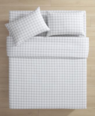 Penstemon Plaid Temperature Regulating Microfiber 4-Pc. Sheet Set, Full