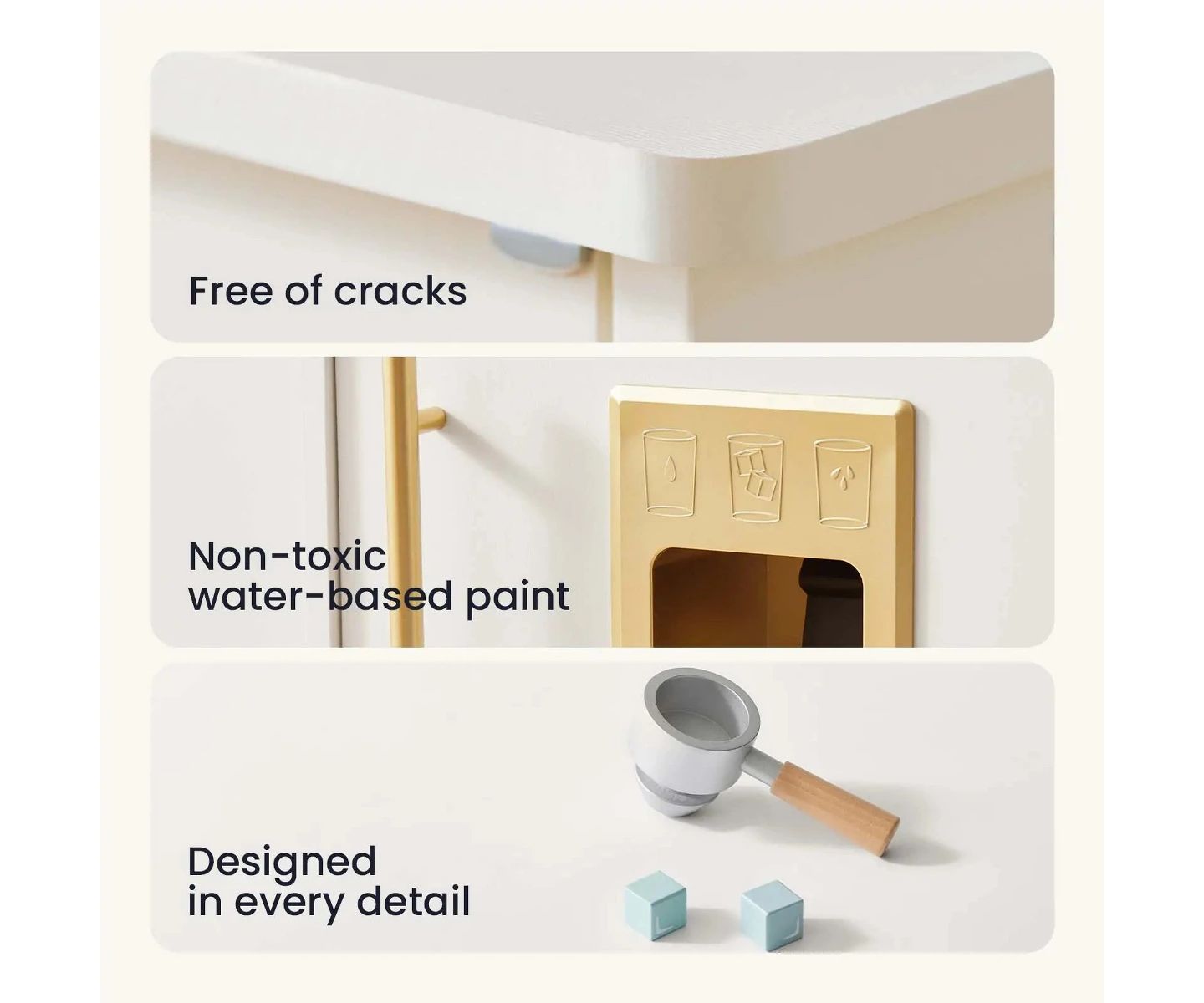 Детская игрушка Tiny Land Running Water Wooden Play Kitchen, Ages 3+ — фото 2