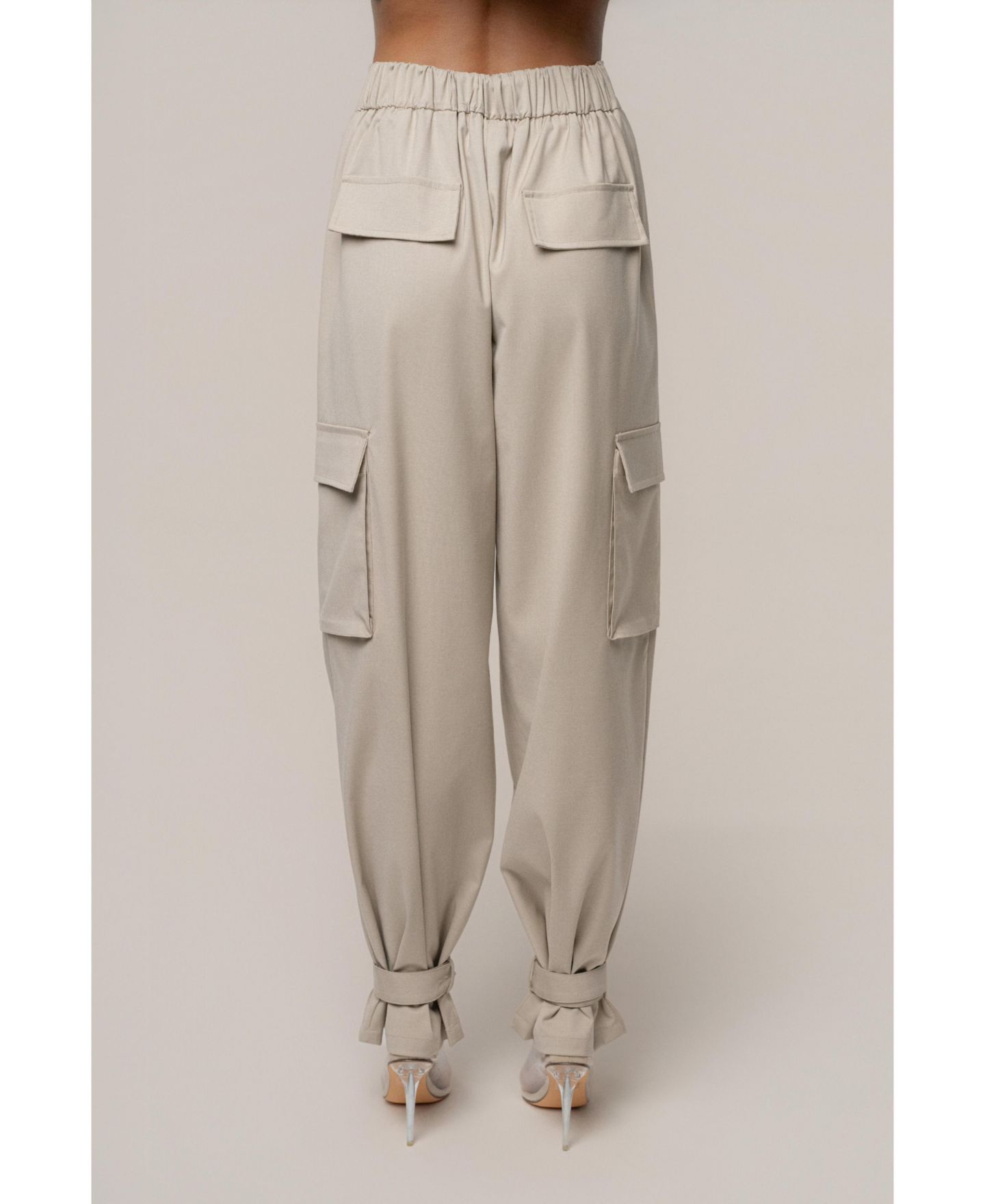 Женские брюки JLUXLABEL Autumn Flow Cargo, цвет: Бежевый — фото 8