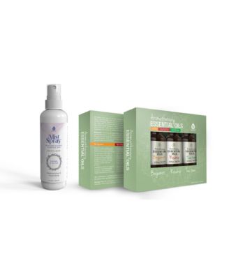 Aromatherapy Mood & Ambiance Bundle: Essential Oils + Mist Spray for Stress Relief & Skin Harmony