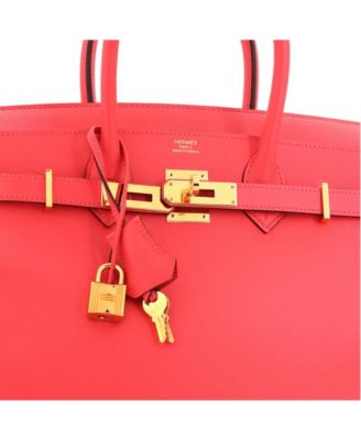 Birkin 30 Handbag Red Epsom with Gold Hardware