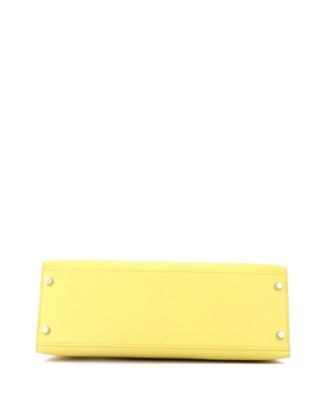 Kelly 32 Handbag Yellow Epsom with Palladium Hardware