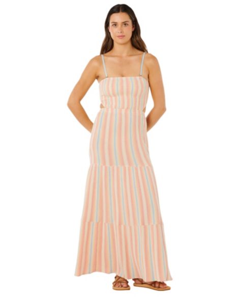 Женское платье Rip Curl Premium Surf Stripe Straight Neck Maxi, цвет: Разноцветный