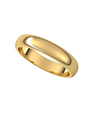 Solid 18k Gold 4mm Half Round Wedding Band Ring Sizes 5-12 Wedding Band