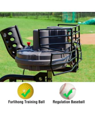 High Speed Dual Wheel Baseball Pitching Machine with 30 to 95 MPH Adjustable Speed,Multi Pitch Capability with Tripod Base  Training Balls