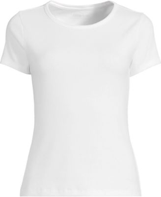 Women's Short Sleeve Crew Neck Micro Rib Mini Tee