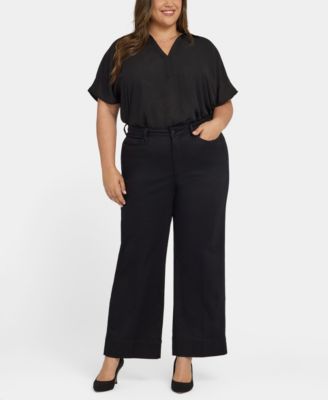 Plus Size Teresa Wide-Leg Ankle Hem Jeans