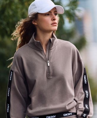 Women's Classic Logo Elastic Oversized Quarter-Zip Top