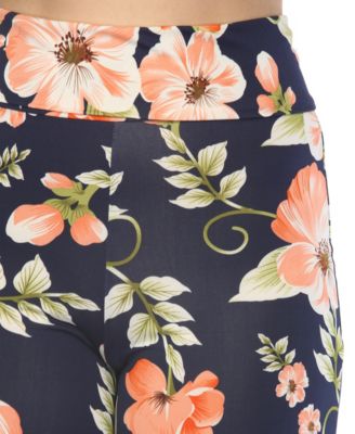 Women's High-Waist Floral Wide-Leg Pants