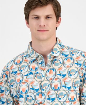 Men's Nova Wave Glass Half Full Printed Shirt