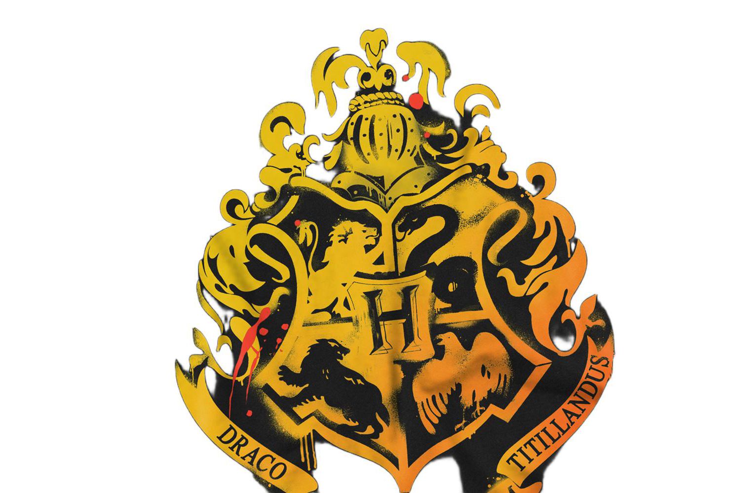 Men's Hogwarts Stencil T Shirt