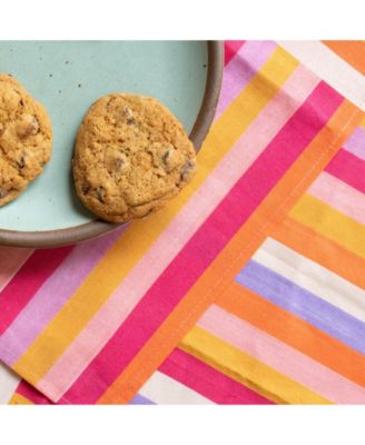 Bright Stripe Organic Napkin, 4-pack