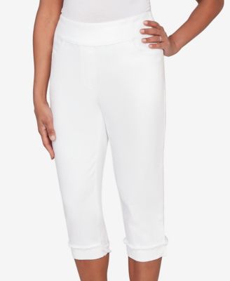 Women's Port Side Mother of Pearl Denim Super Stretch Capri Jeans