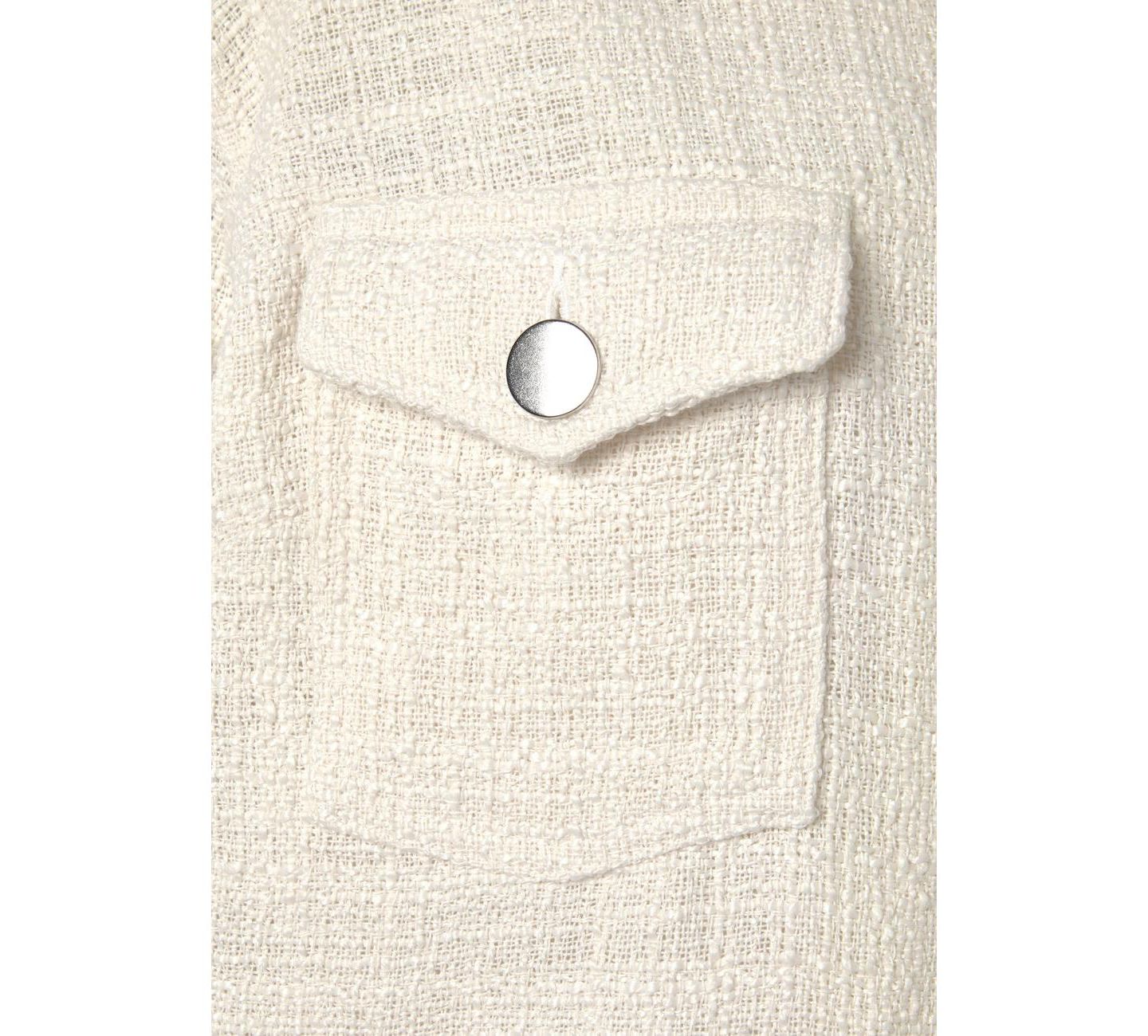 Женские куртки Lascana Boucle Shirt with Pockets Everyday Comfort, цвет: Кремовый — фото 5