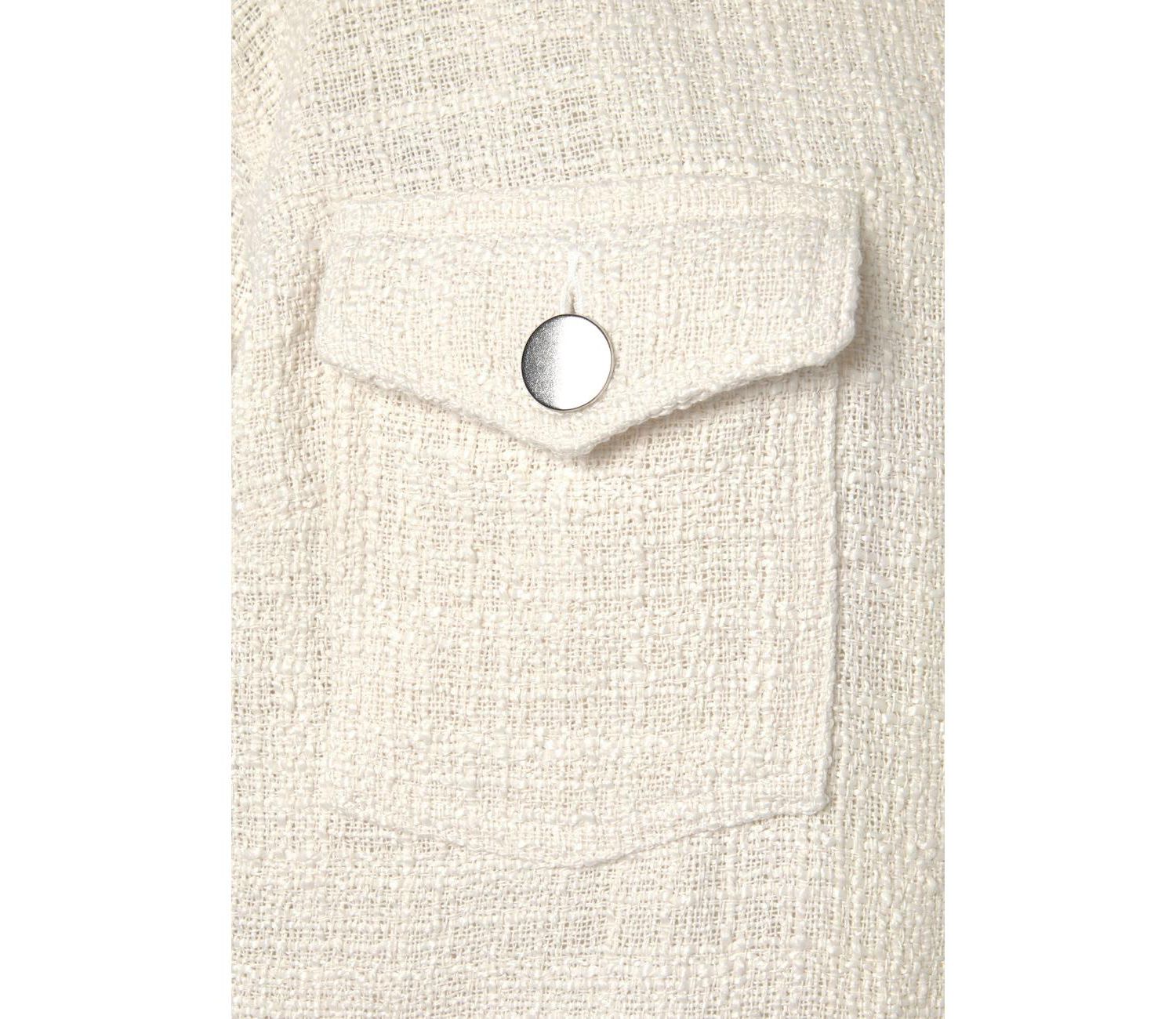 Women's Boucle Shirt with Pockets Everyday Comfort Jacket
