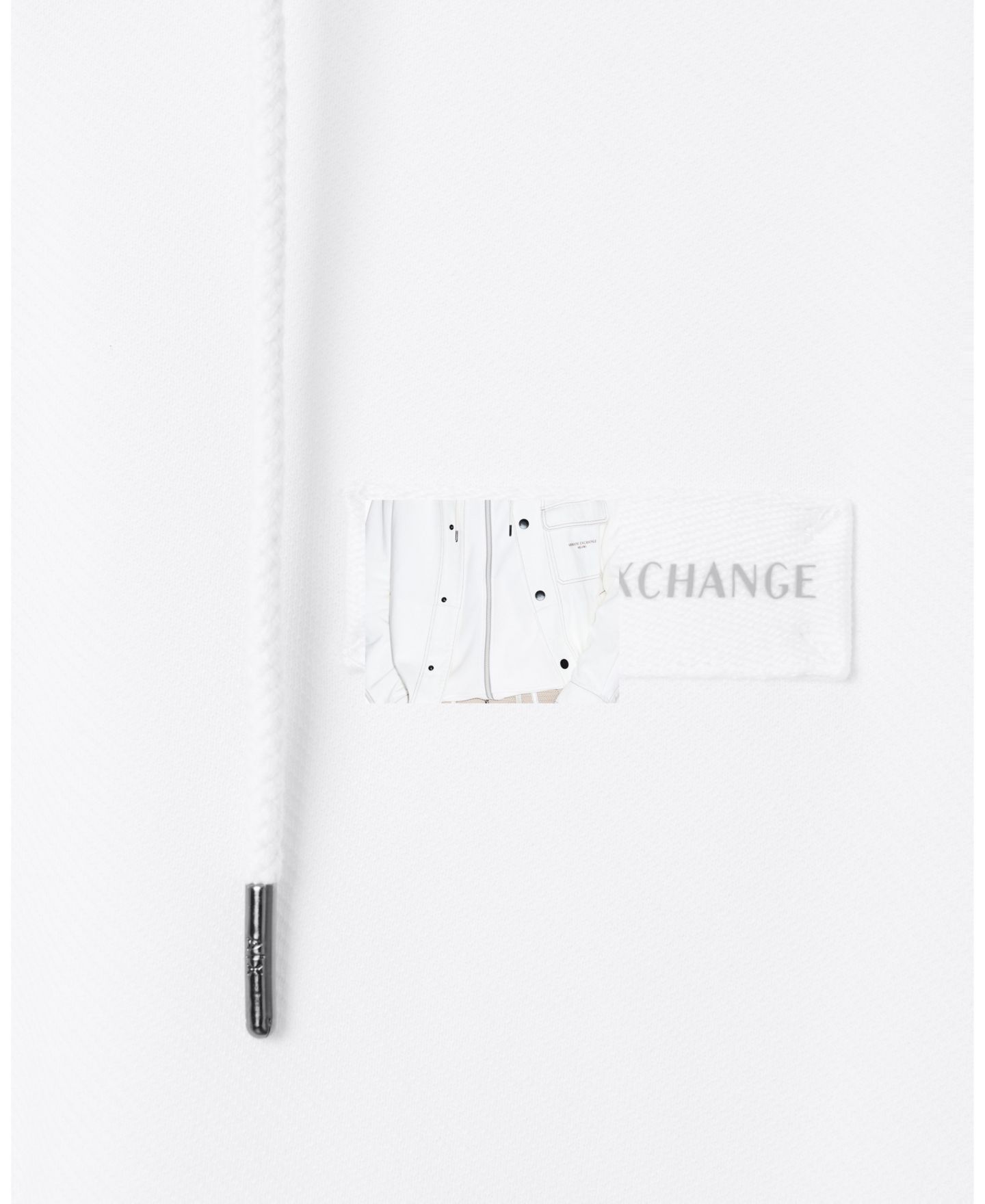 Мужской свитшот A|X Armani Exchange White Edition Full Zip, цвет: Кремовый — фото 4
