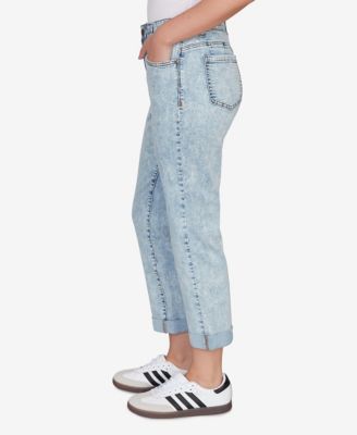 Petite Comfort Waist Stretch Denim Girlfriend Jeans