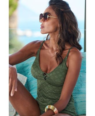 Women's Crochet Tankini Swimsuit Top