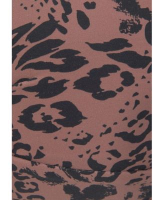 Women's Leopard Cheetah Print Bandeau Bikini Swimsuit Top Bra Sizing