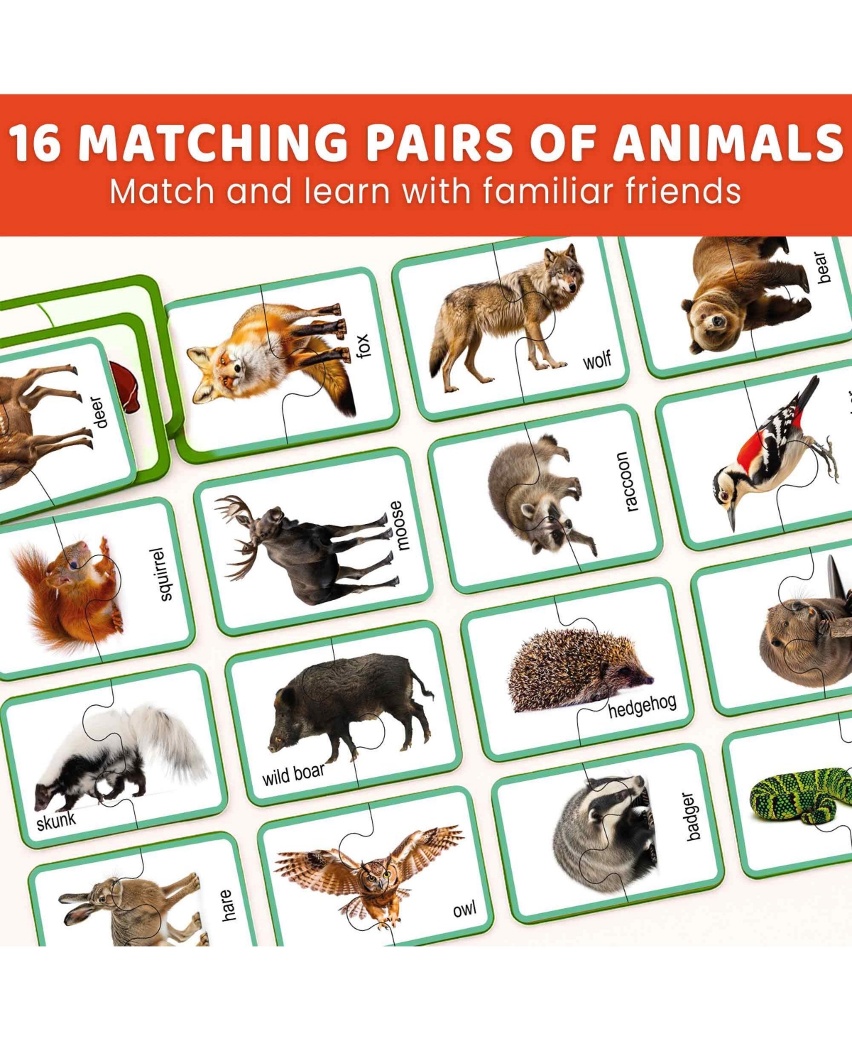 Quokka Toddler Matching Puzzle Ages 2–4 – 16 Self Correcting Educational Jigsaw Pieces