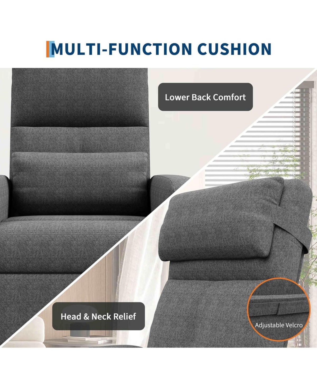 gaomon Power Recliner Chair for Adults, Adjustable Electric Recliner Ergonomic Overstuffed Single Sofa