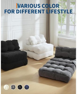 Folding Sofa Bed,Convertible Sleeper Chair with Pillows & Back Support,Portable Fold Out Chair Bed Boneless Couch,Sofa Lounge for Living Room