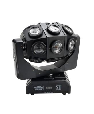 180W RGBW Moving Head Stage Light with Adjustable Strobe, DMX & Auto Music Sync