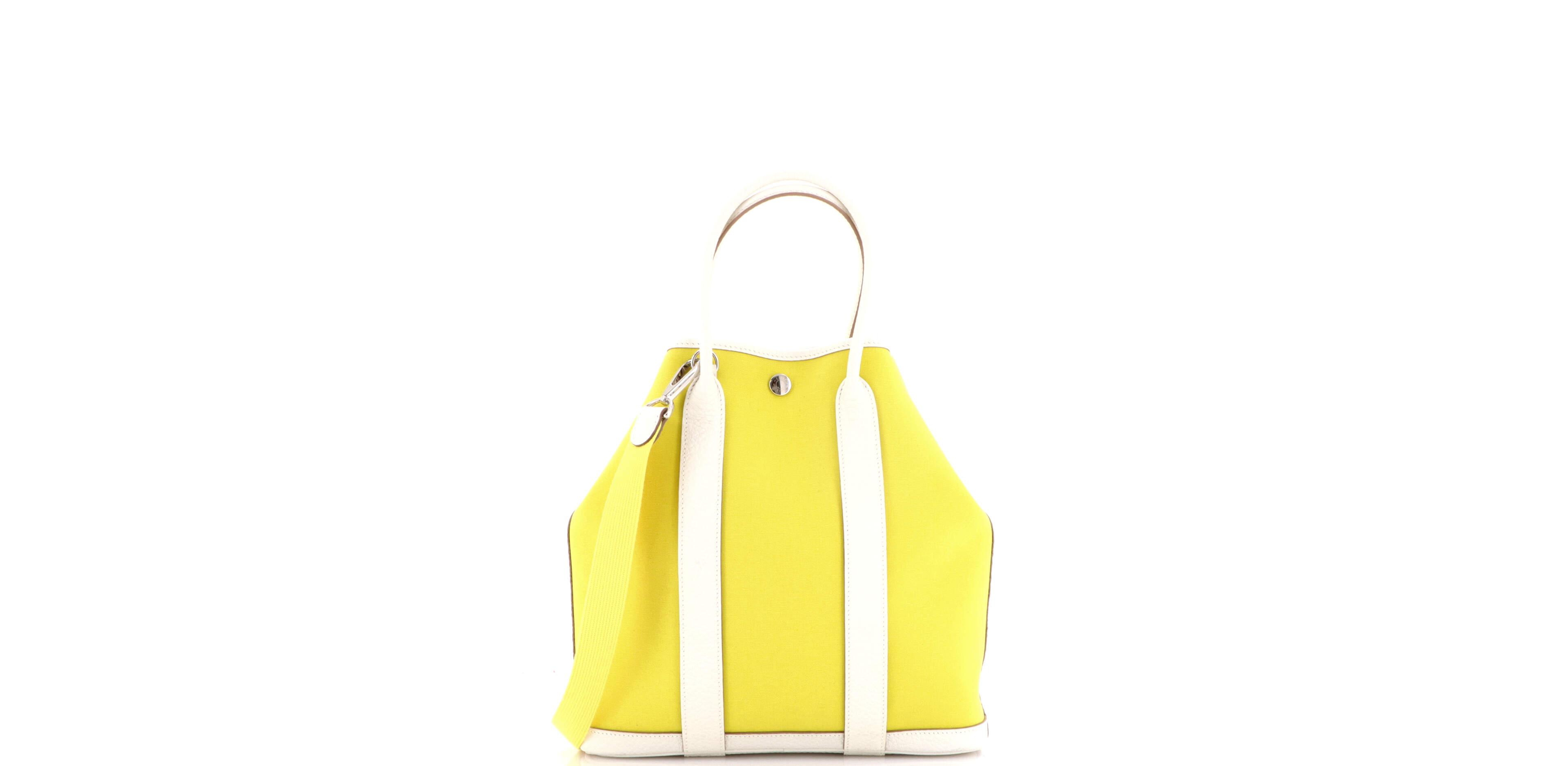 Pre-Owned HERMES Garden File Tote Toile and Leather