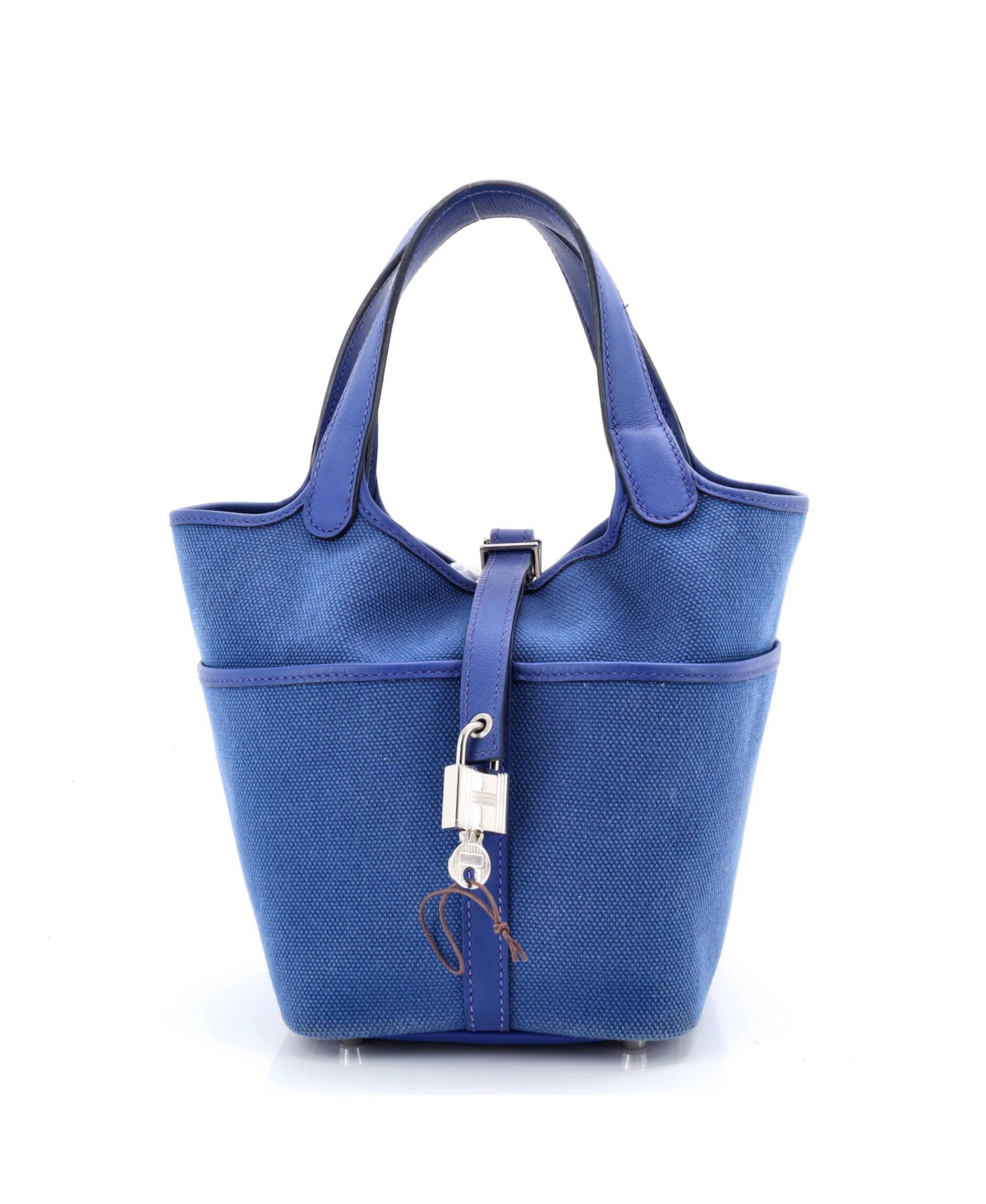 Pre-Owned HERMES Pm Cargo Picotin Lock Bag Canvas and Swift