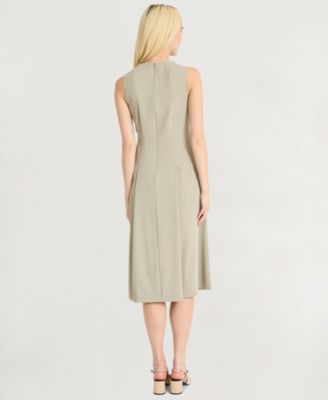 Women's Sleeveless Seam Detail Midi Dress