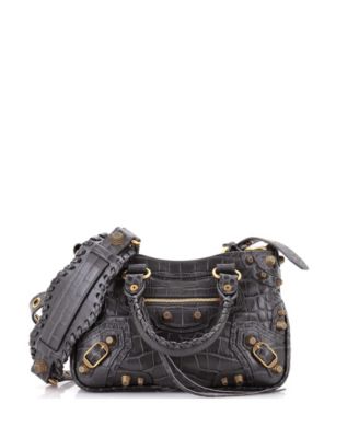 Small Le Cagole Giant Studs Tote Embossed Leather