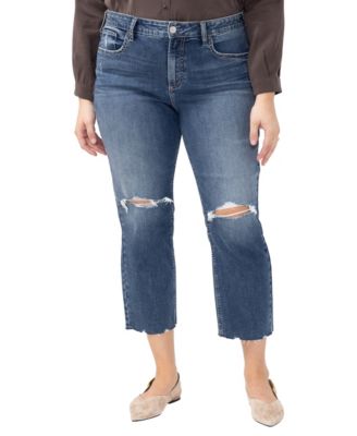 Plus Size Avery Straight Cropped Jeans