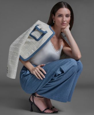 Women's High-Rise Denim Wide-Leg Pants