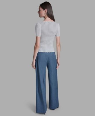 Women's V-Neck Short-Sleeve Top