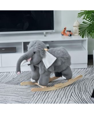 Plush Rocking Horse Toy with Music for Kids Ages 3 Plus