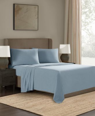 Dusted Denim CVC 200 Thread Count 4-Pc. Sheet Set, Queen
