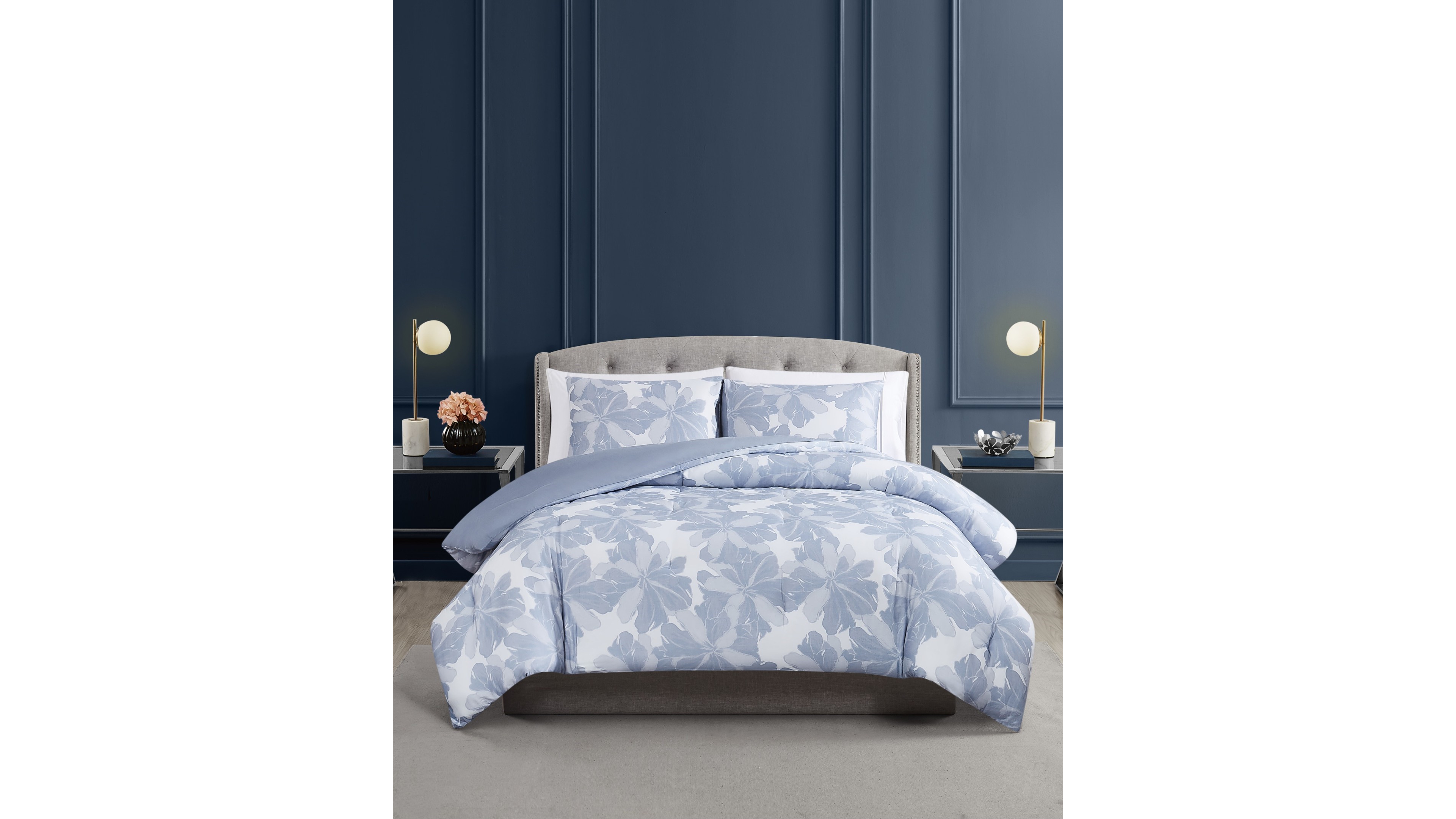 Vince Camuto Botanical Floral 3-Pc. Comforter Set, Full/Queen